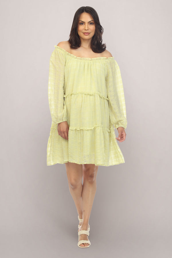 Lime Maternity Dress Front