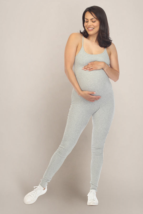 Stone Grey Jumpsuit Maternity Dress