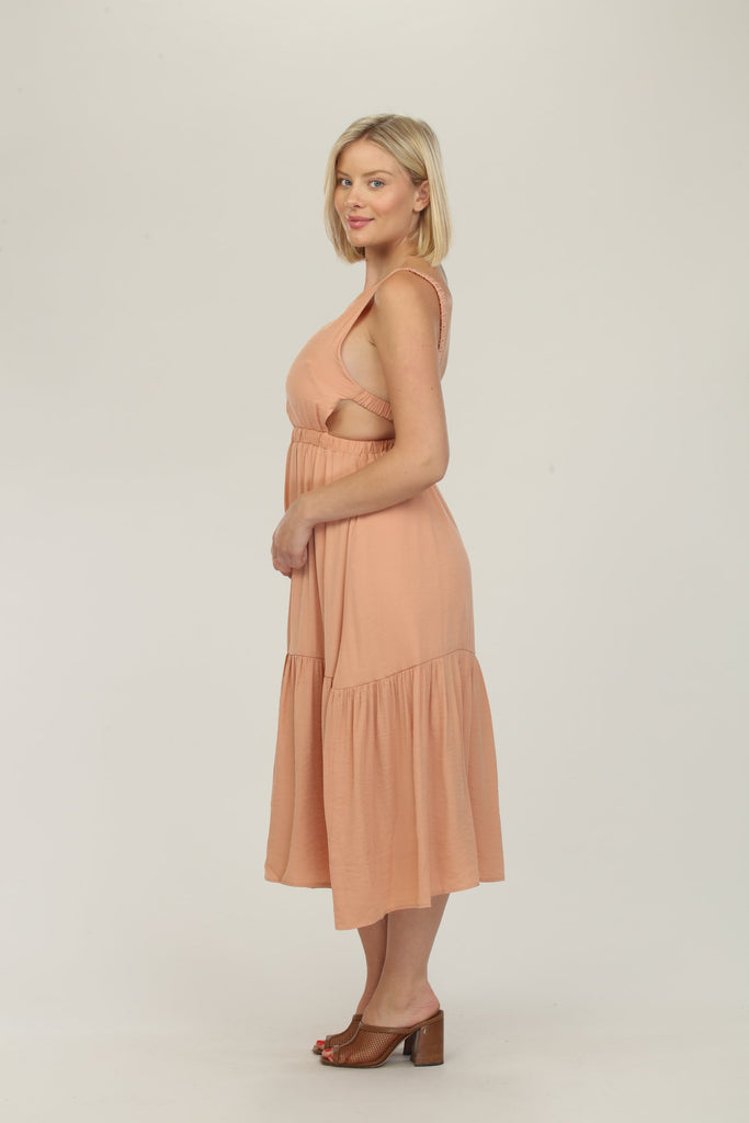 Tangerine Maternity Dress Side